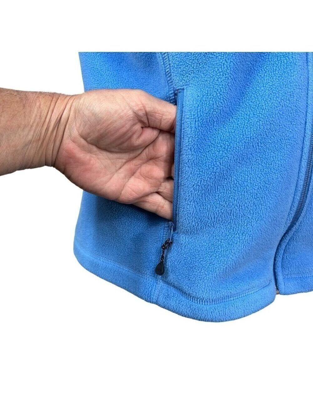 Vineyard Vines Womens Blue Fleece Vest Full Zip Hiking Top Size M - Picture 10 of 11